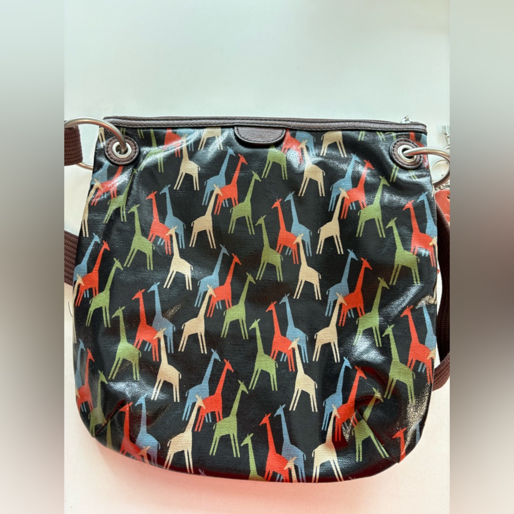 Fossil Key-Per bag, vinyl exterior, giraffe print EUC - Picture 8 of 16